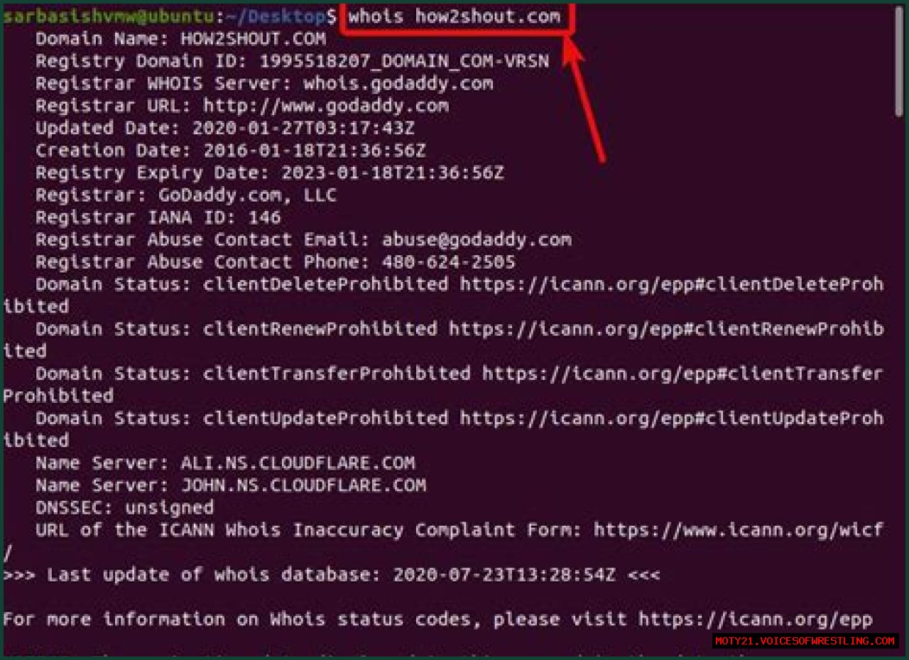 How to use the whois command on linux