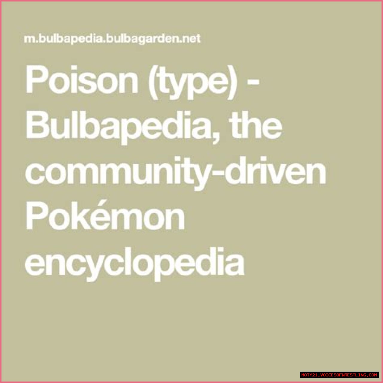 Poison (type) - Bulbapedia, the community-driven Pokémon encyclopedia