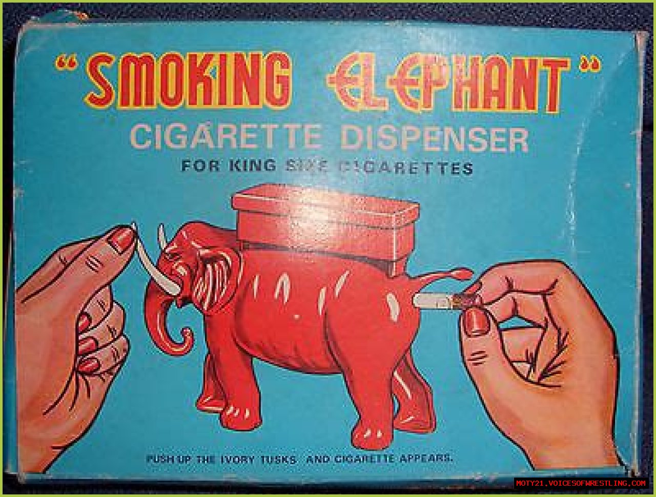 Vintage Green Smoking Elephant Cigarette Dispenser New In Box Hong Kong for Sale